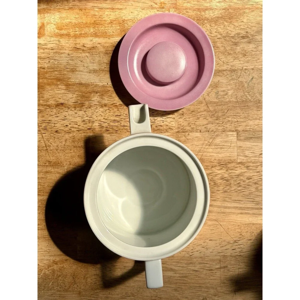 Vintage Block Chromatics Pink Porcelain Teapot w/Lid Arzberg Germany MCM